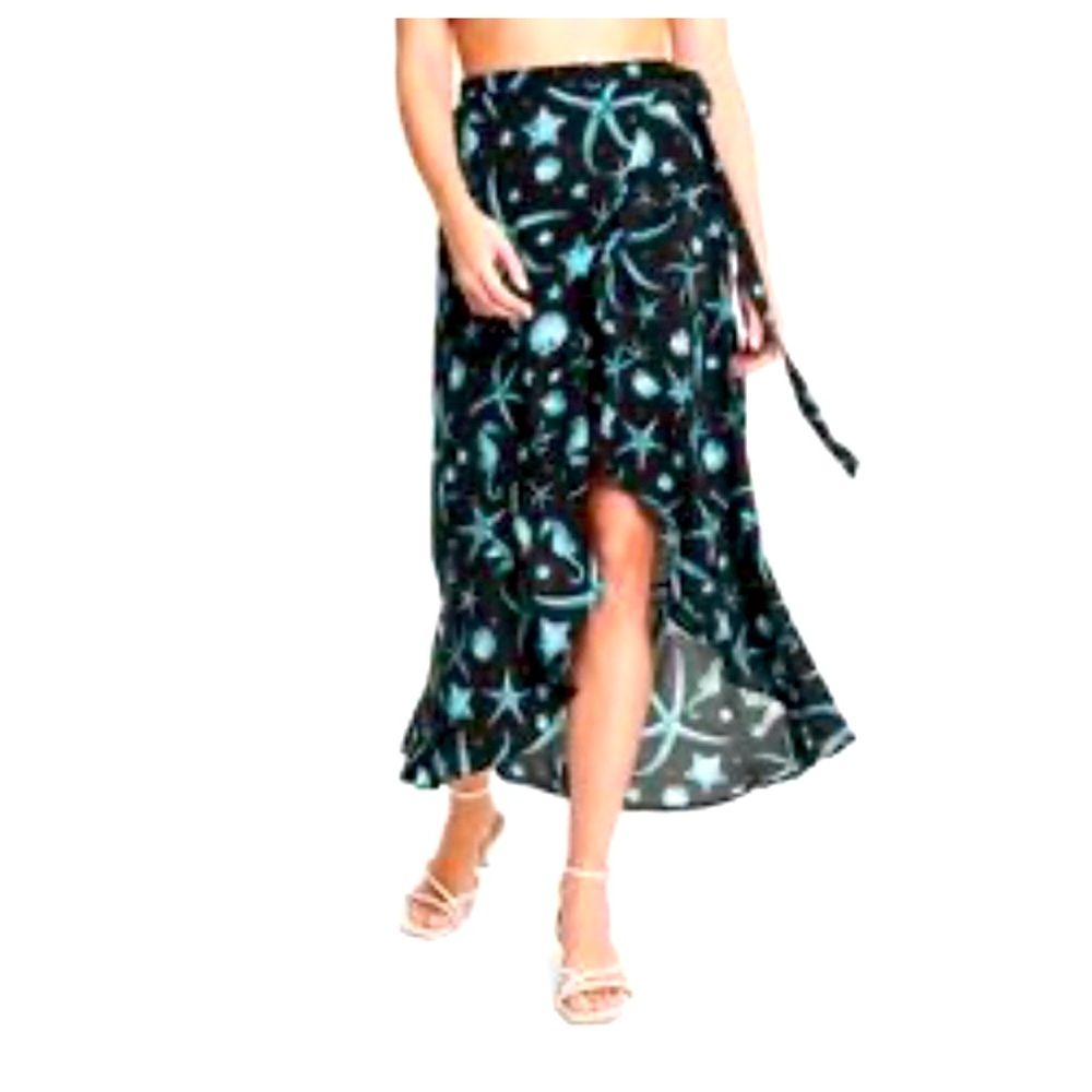 NWOT Deep Sea Print Wrap Skirt - Agua Bendita x Target Size S